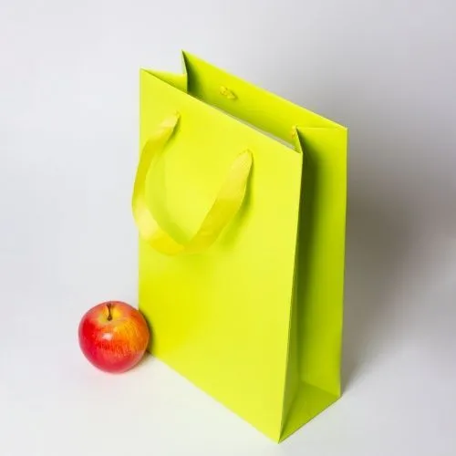 Пакет 23х36х10, салатовый, меловка