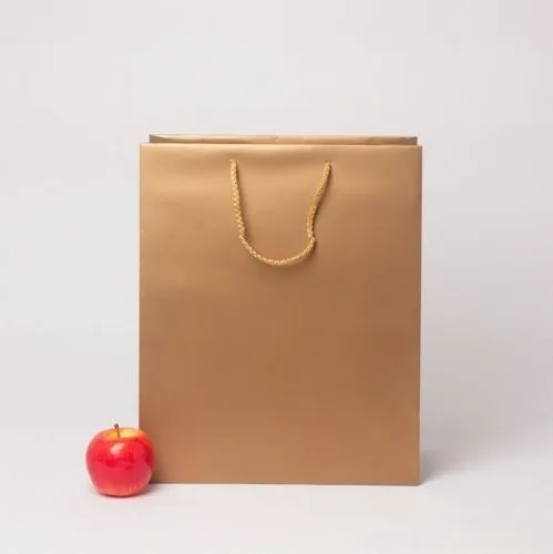 Пакет 33x40x16, бронзовый, меловка