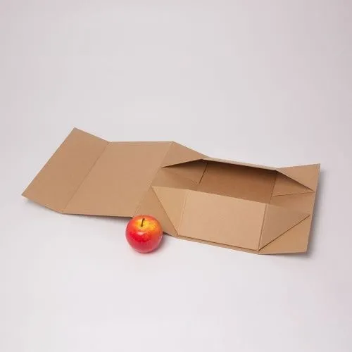 Коробка самосборная на магнитах 30х10х18, коричневый, крафт