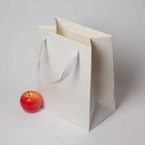 Пакеты бумажные, 26x32x14, белый матовый