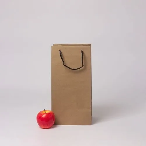 Пакет 17x35x15, коричневый, натуральный крафт