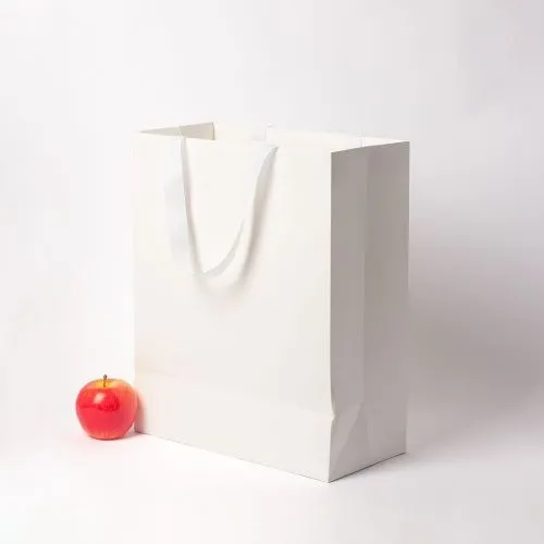Пакеты бумажные, 33x40x16, белый матовый VIP