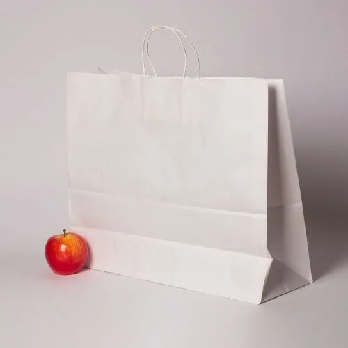 Пакеты бумажные, 45x35x15, "Елки Лес" белый