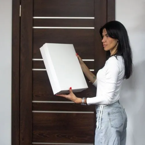 Коробка крышка-дно 40x9x30, белый, картон