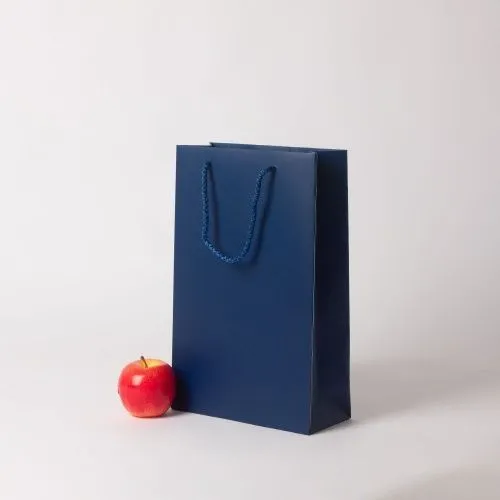 Пакет 23x36x10, синий, меловка