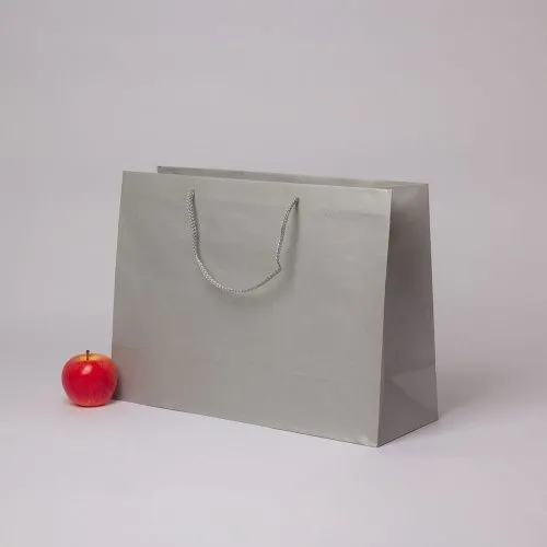 Пакет 47x34x16, серебро, плотный крафт