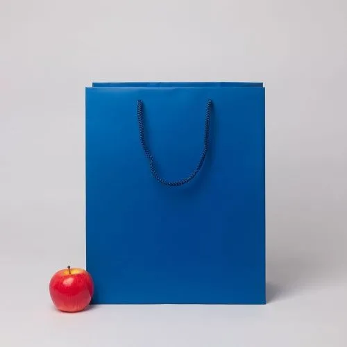 Пакет 33x40x16, синий, меловка