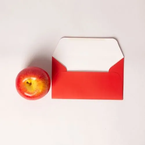 Конверты, 17x10, красный матовый