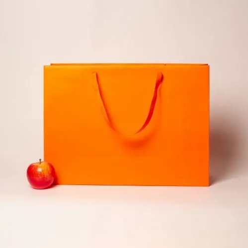 Пакет 47х34х16, оранжевый, меловка