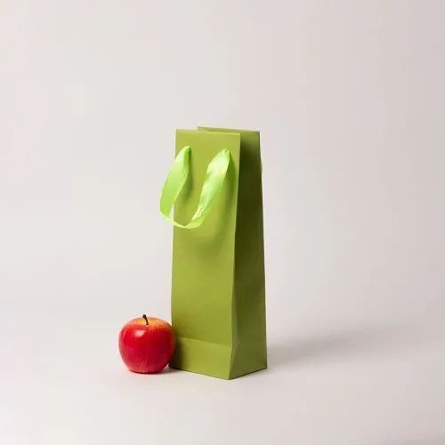 Пакеты бумажные 11x34x9, лайм VIP