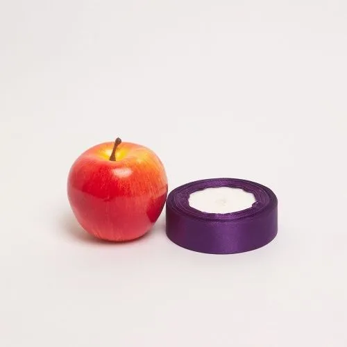 Лента атласная фиолетовая, 25мм х 22м