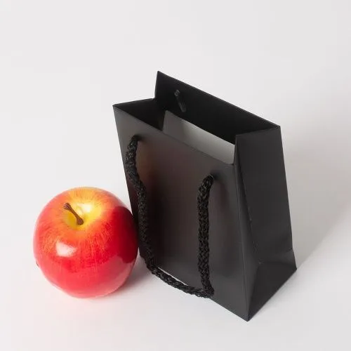 Пакет, 11x15x6, черный матовый