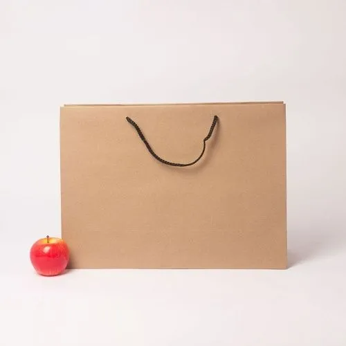 Пакет 47x34x16, коричневый, натуральный крафт