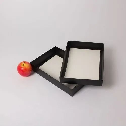 Коробка крышка-дно 30x5x20, черный, картон