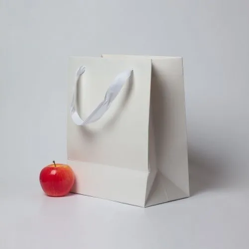 Пакеты бумажные, 26x32x14, белый матовый