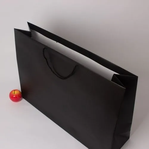 Пакет 70x50x20, черный, меловка