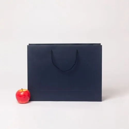 Пакет, 41x31x12, тёмно-синий матовый