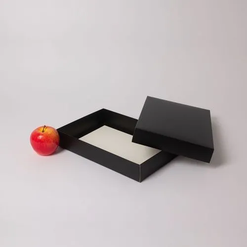 Коробка крышка-дно 30x5x20, черный, картон
