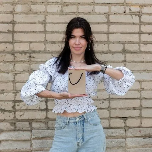 Пакет 11x15x6, коричневый, натуральный крафт