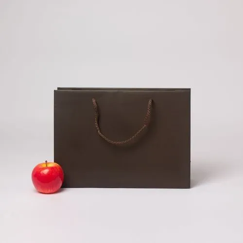 Пакет 35x25x10, шоколадный, меловка