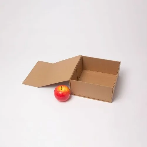 Коробка самосборная на магнитах 21х10х20, коричневый, крафт