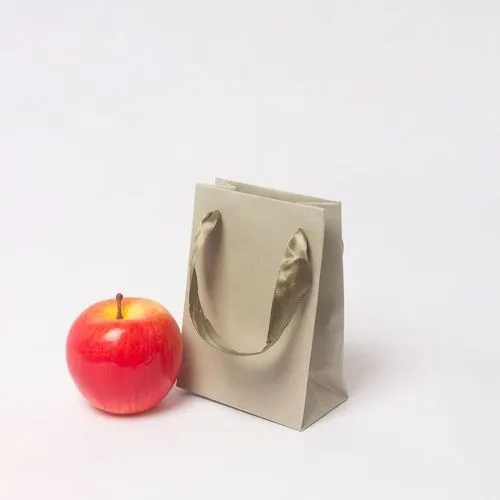 Пакет 11x15x6, светло-оливковый, лента, имитлин VIP