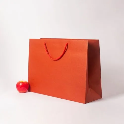 Пакет 47x34x16, красный, плотный крафт