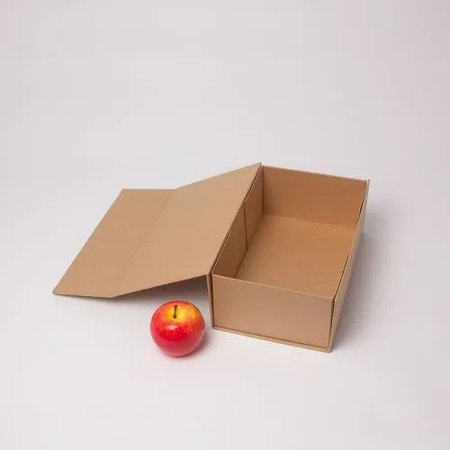 Коробка самосборная на магнитах 30х10х18, коричневый, крафт