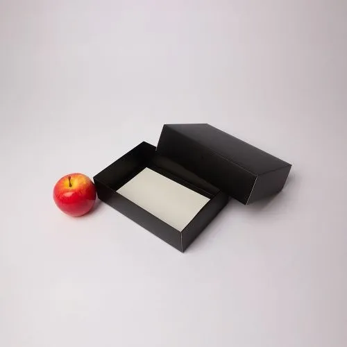 Коробка крышка-дно 21x6x15, черный, картон