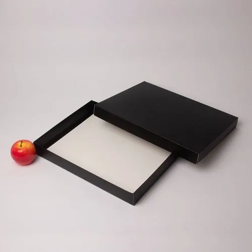 Коробка крышка-дно 40x5x30, черный, картон
