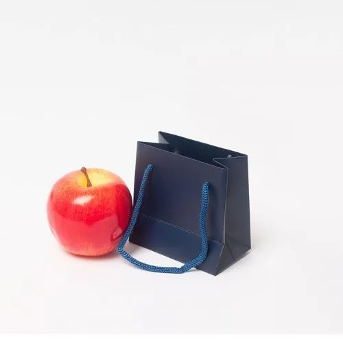 Пакет 10х10х6, темно-синий, меловка