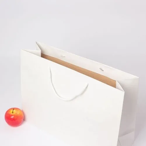 Пакет 47x34x16, белый, плотный крафт