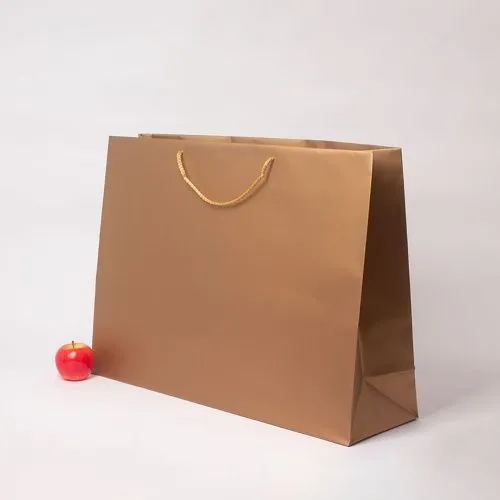 Пакет 70x50x20, бронзовый, меловка