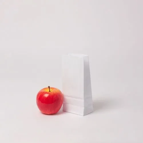 Фасовочный крафт-пакет 8x17x5, белый, крафт