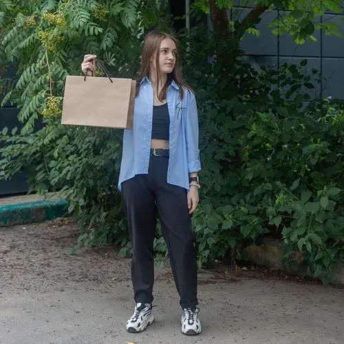 Пакет 35x25x10, коричневый, натуральный крафт