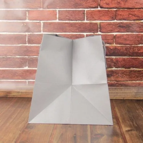 Пакет 33x30x28, серебро, плотный крафт