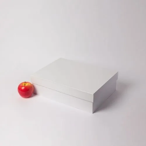 Коробка крышка-дно 35х10х25, белый, меловка, матовая ламинация