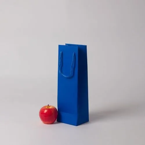 Пакет 11x34x9, синий, меловка