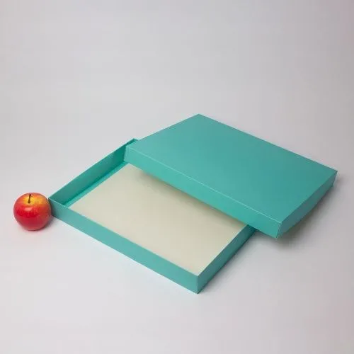 Коробка крышка-дно 40x5x30, тиффани, картон