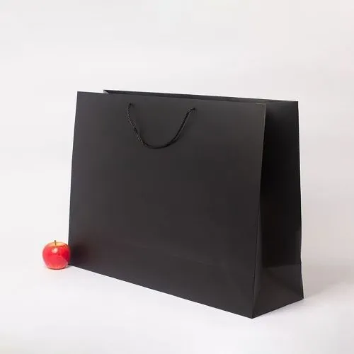 Пакет 70x50x20, черный, картон VIP