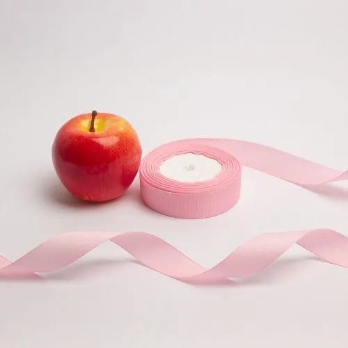 Лента репсовая 25мм х 18м, розовая