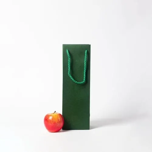 Пакет 11x34x9, зеленый, плотный крафт