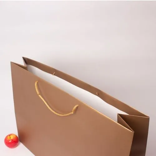 Пакет 70x50x20, бронзовый, меловка