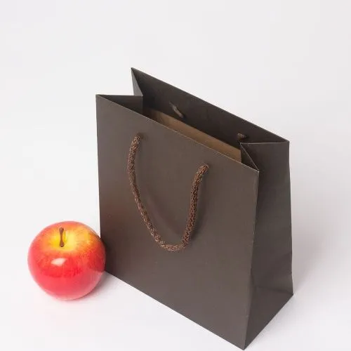 Пакет 19x23x9, шоколадный, плотный крафт