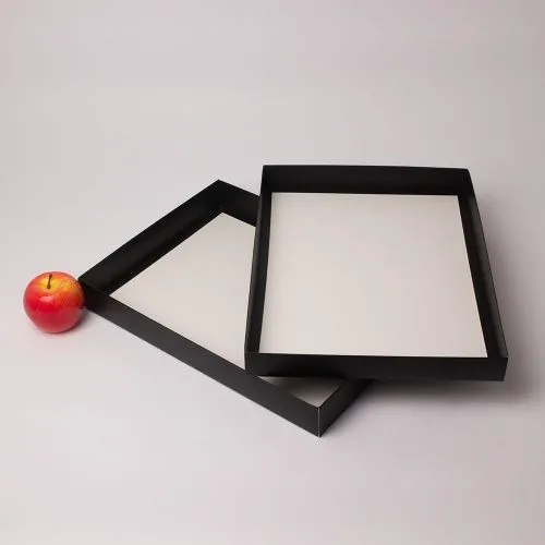 Коробка крышка-дно 40x5x30, черный, картон