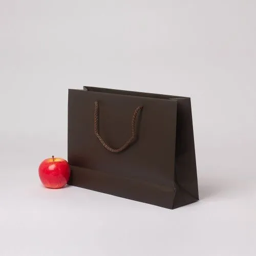 Пакет 35x25x10, шоколадный, меловка