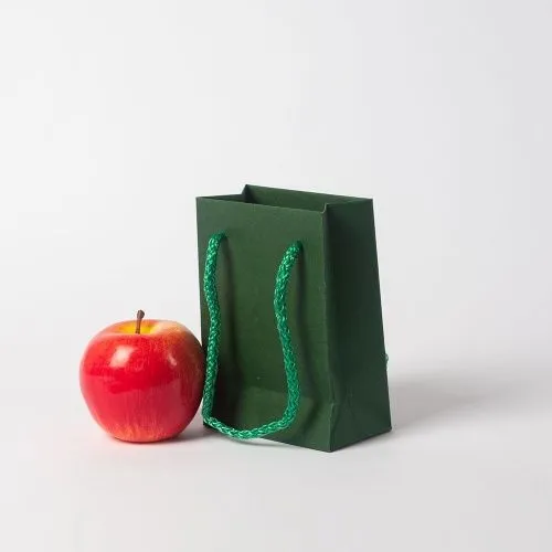 Пакет 11x15x6, зеленый, плотный крафт