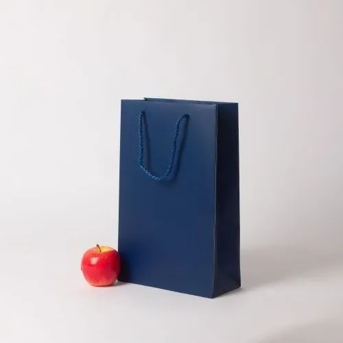 Пакет 23x36x10, синий, меловка