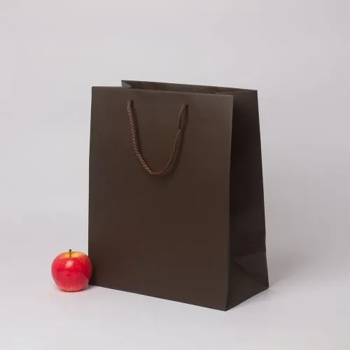 Пакет 33x40x16, шоколадный, меловка