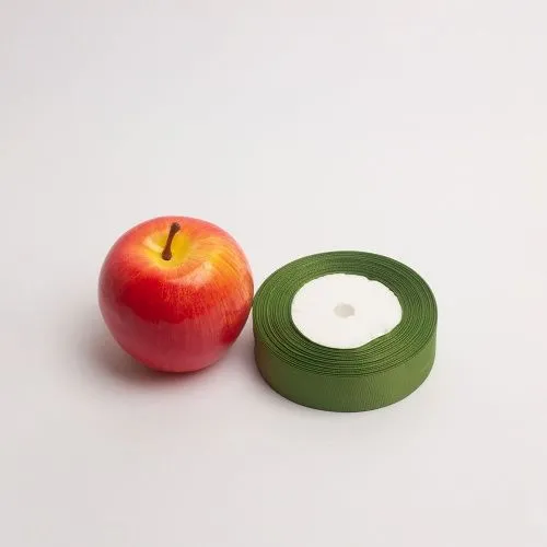 Лента репсовая 25мм х 18м, оливковая